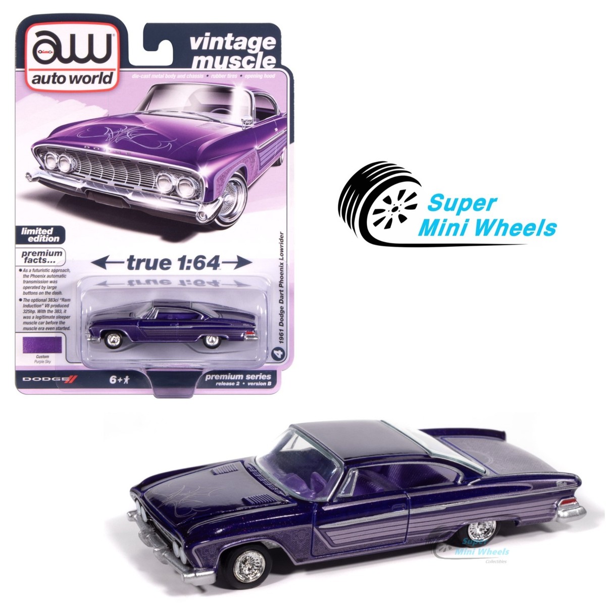 オートペイントショップ429CUSTOM Auto World Vintage Muscle: 1961 Dodge Dart Phoenix 1:64 Diecast | eBay