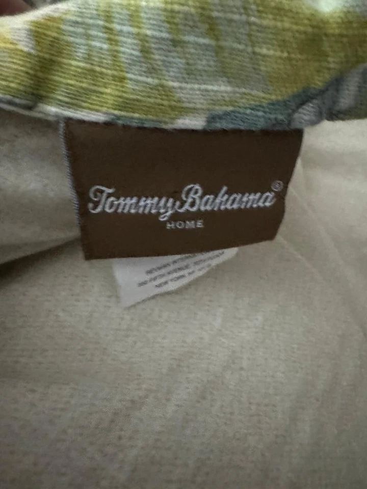 Tommy Bahama Green Palm Leaves KING Comforter 100% COTTON98"x114" - Image 4 of 4