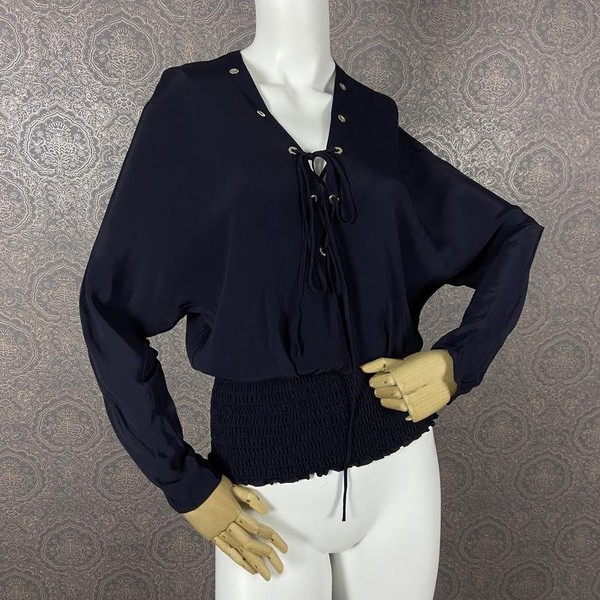 Women Dondup Shirt Navy Viscose 38 / M / 46
