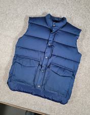 Vintage Cabelas Vest Large Blue Puffer Goose Down Outdoors Utility Hunting 90s