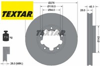 2X Bremsscheibe Textar 92324003 2 Bremsscheiben Vorderachse Vorne FüR Nissan