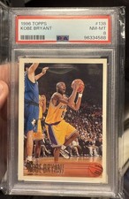1996 Topps Kobe Bryant Rookie Card 138 PSA 8 NM-MT Lakers . rookie card picture