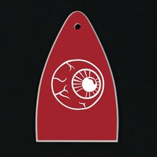 GUITAR TRUSS ROD COVER Engraved Etch - Paul Reed Smith PRS USA - EYEBALL Eye RED