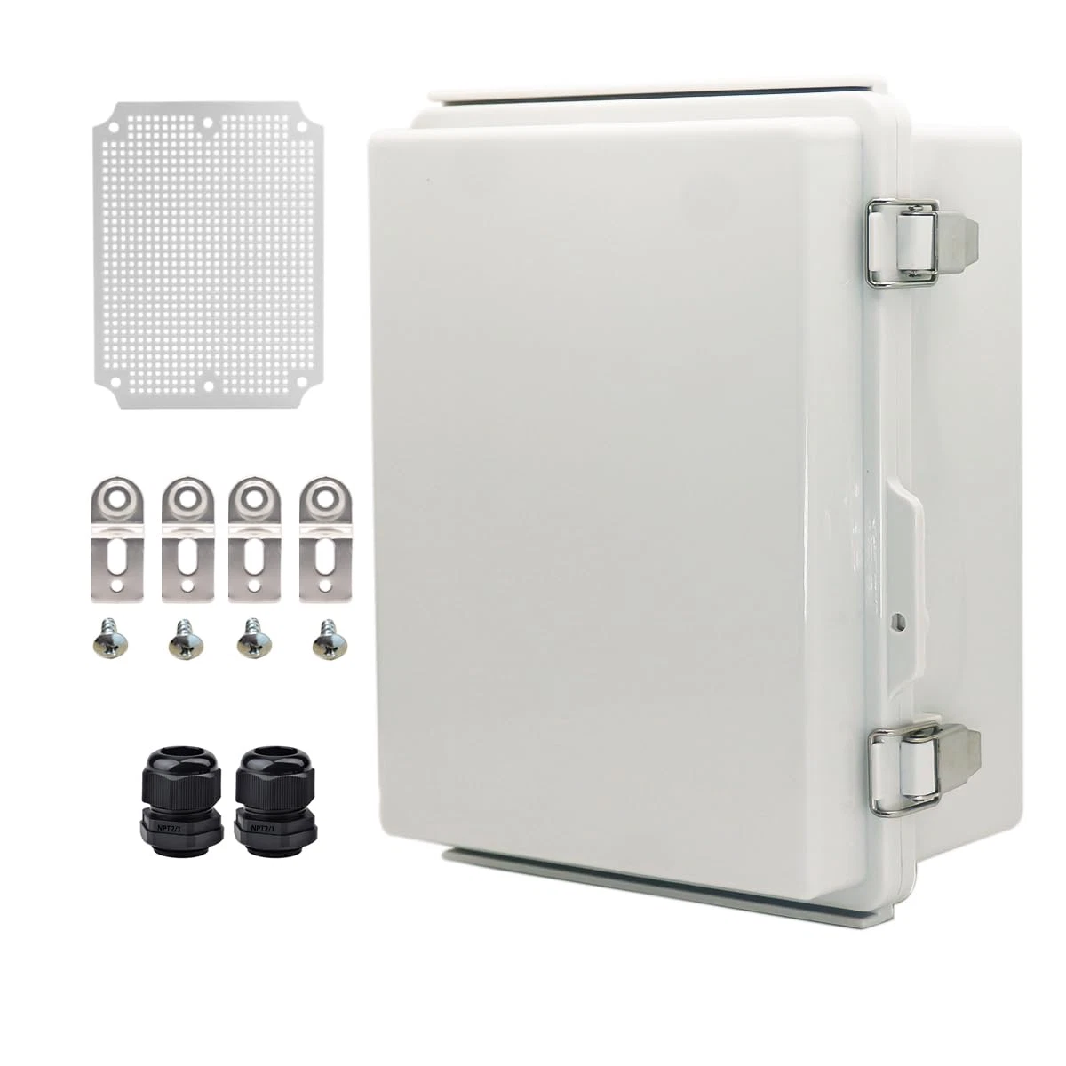 Preciva Medium Waterproof Electrical Connection Box – 10.2 X 5.9 X 3.5 Inch Outdoor Enclosure, IP54 Rated For Cables & Plugs