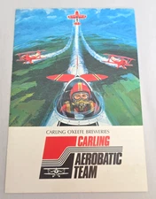 C. 1974 CARLING AEROBATIC TEAM" PITTS  S-2A DOUBLE WING BIPLANE AD Brochure 