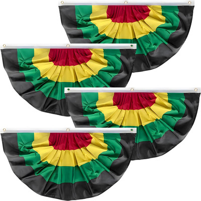 Juneteenth Decorations 1.5X3 Ft African American Bunting Flags with Grommets, Bl