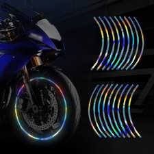 Reflective Wheel Rim Stripe Decal 16''-17'' Universal Gradient for Motorcycle
