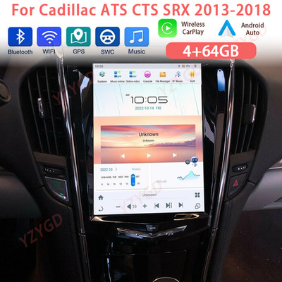 For Cadillac ATS CTS SRX 2013-2018 Carplay Car Stereo Radio GPS Autoradio Screen