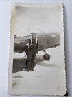 Vintage WWII WW2 Air Force Plane Soldier Photograph Military