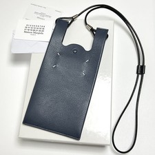 New Maison Margiela 4 Stitch Smartphone Holder Neck Pouch Navy iPhone Shoulder B