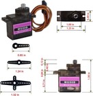1:24 MG90S Micro Servo Motor Metal Geared Motor Kit for RC Car Robot Helicopter — photo 2