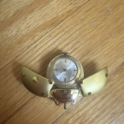 Teen Time Swiss Made Ladybug Brooch Watch Antimagnetic 17 Jewels