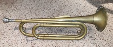 Rexcraft Official Brass Bugle Boy Scouts of America Brass Horn BSA Logo Trumpet