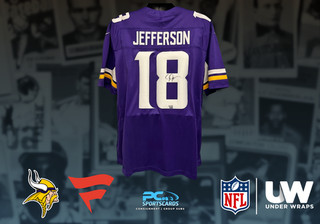 Justin Jefferson Signed Auto Football Vapor Fuse #18 Jersey Fanatics COA DS3
