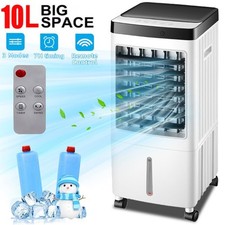 10L Portable Air Cooler Fan 3-in-1 Mobile Cooling Conditioner Humidifier Remote