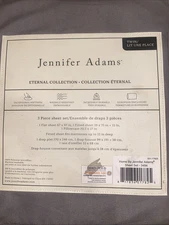 New- Jennifer Adams Home Eternal Collection Twin 3-Piece Sheet Set, GraphiteGray