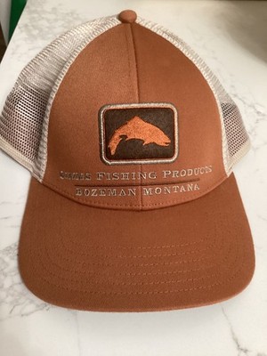 Simms Fishing trout Montana  fish Icon Trucker Hat Cap -  orange   Color - NEW!