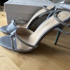 Betsey Johnson Vera Heeled Sandals Light Blue Women  s Size 8.5 Dress Heels New