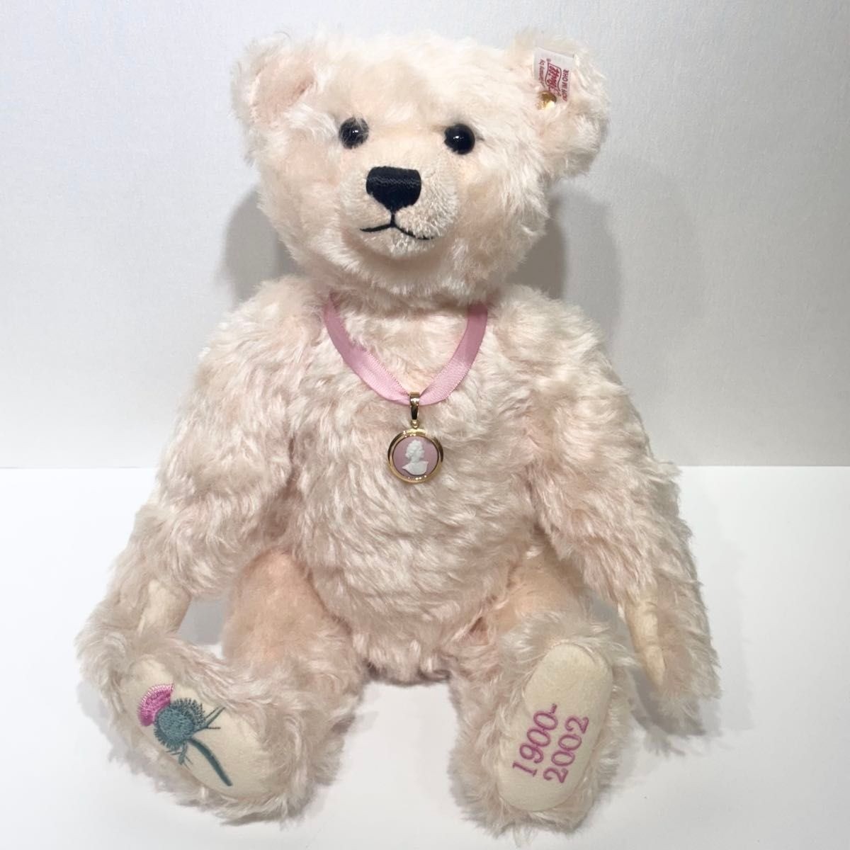 希少！シュタイフ ウェッジウッド クイーンマザーベア 2002年 限定 証明書 Steiff Wedgwood Queen Mother Bear 2002 Limited Edition w