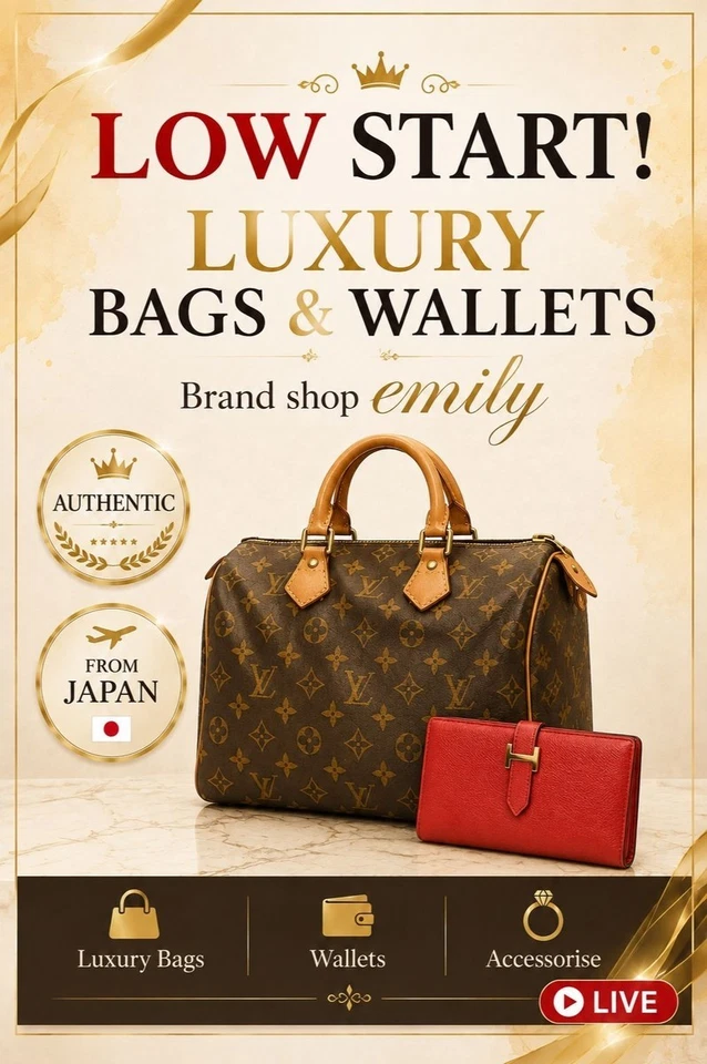 💥LOW START! LUXURY BAGS & WALLETS from JAPAN 🇯🇵  ～ brand shop emily ～
