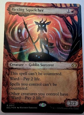 Hexing Squelcher ECL #317 Foil Showcase Art NM MTG