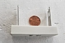 2PCS MATSUSHITA 1 ohm 20W 5% LEG SNAP POWER Wire Wound Ceramic Resistor JAPAN