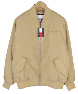 TOMMY JEANS Tjm Classics Bomber Herrenjacke S Beige Stepp Full Zip RRP209