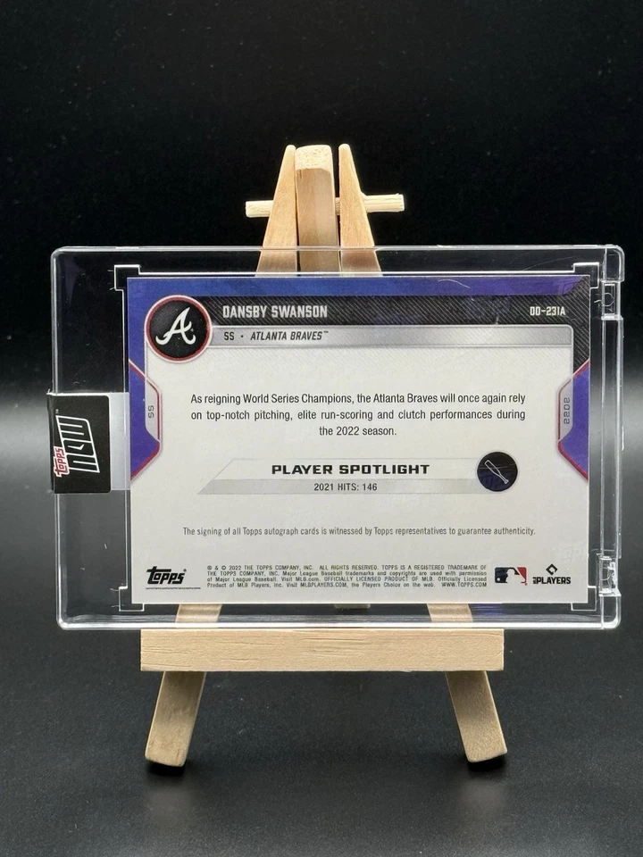 2022 Topps Now Road to Opening Day Auto /99 Dansby Swanson #OD-231A Auto - Image 2 of 2