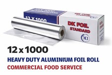 Aluminum Foil Roll 12-inch x 1000 FT Thick Commercial Grade Strong For Kitchen