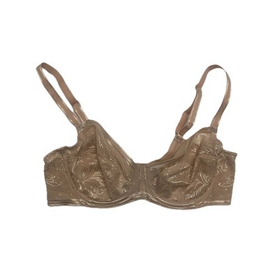Wacoal Floral Sheer Mesh Balconette Bra Underwired Adjustable Beige 36C 851340