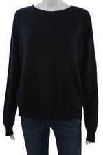 Vince Unisex Dark Blue Pullover Sweater 70 Wool 30 Cashmere Size L