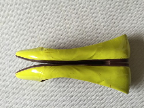 Madewell by J Crew Neon Lemon Patent Skimmer flats shoes 8.5 - Bild 7 von 8