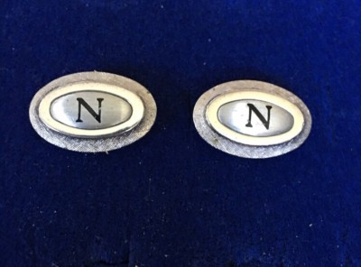 Boutons De Manchette Vintage - Finition Argentée, Taille 1 Pouce (2,5 Cm) - Pour Homme, Très Bon état