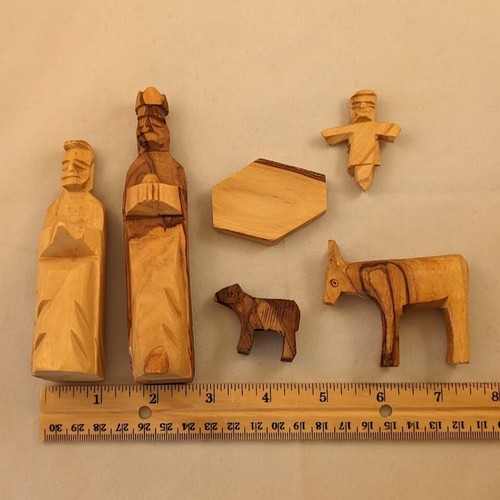 Vintage Olive Wood Holy Land Christmas Nativity Figurines - 6 Replacement Pieces - Picture 6 of 7