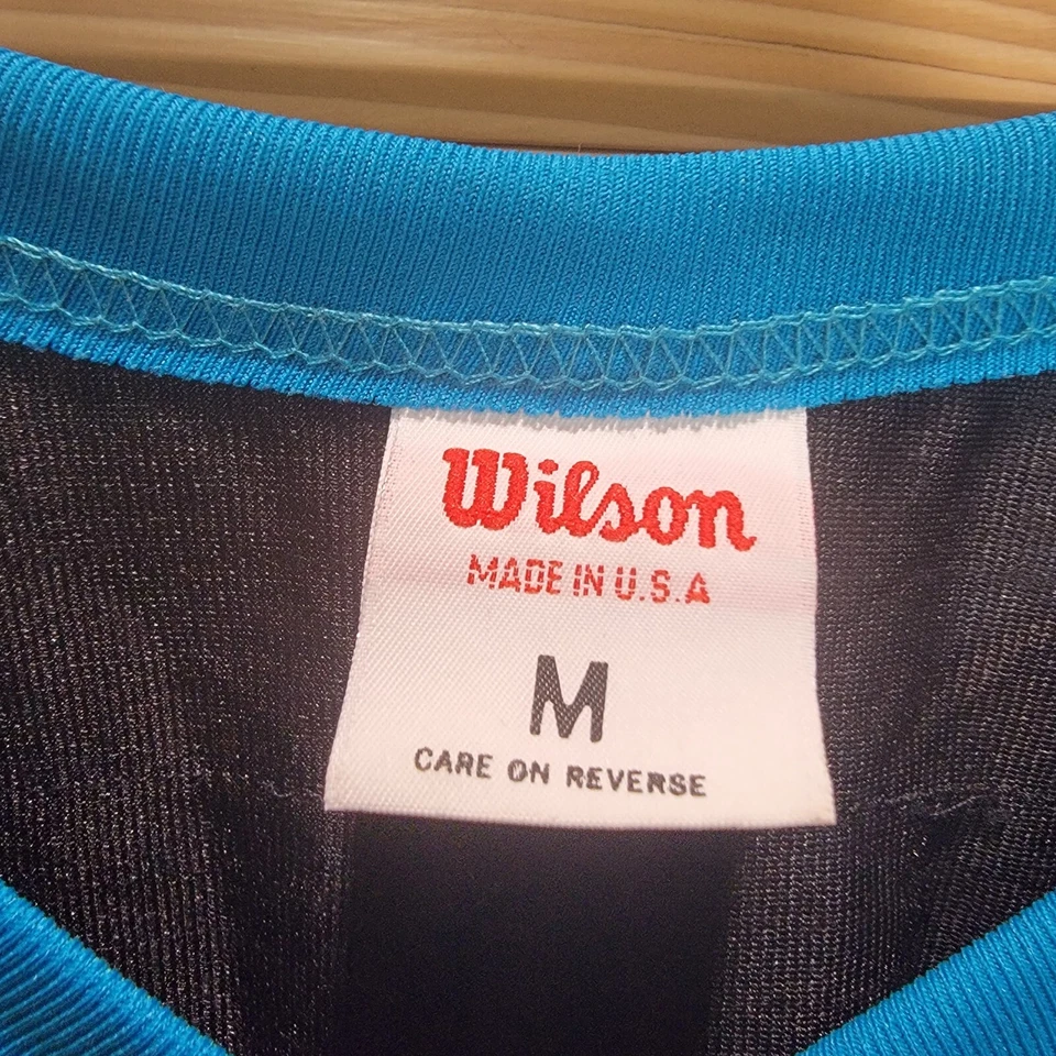 Camiseta vintage de los Carolina Panthers Kerry Collins #12 para hombre mediana Wilson EE. UU. años 90 Foto 4 de 4