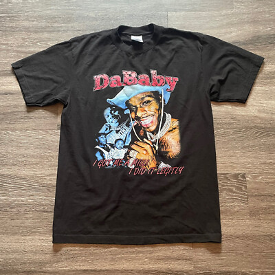Da Baby Rap Tee '' I Got Me a Milli I Did it Legitly'' Shaka Wear Men's Large