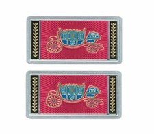 Oer Fisher Coach Seat Belt Buckle Emblem Pair For 1965-1966 Nova Impala Bel Air Oer Fisher Coach Seat Belt Buckle Emblem Pair For 1965-1966 Nova Impala Bel Air