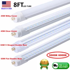 8Foot LED Shop Light Single Pin FA8 8 FT LED Tube Light F96T12 Fuorescent Bulbs