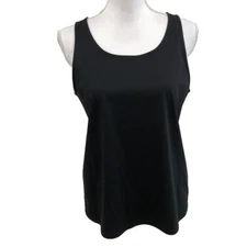 The Row Cotton Tank Top Womens Medium Black Classic Minimalist Business 