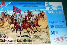 Rare Gulliver Confederate Cavalry ACW 1/72 MIB plastic
