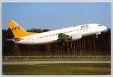 Airplane Postcard DFD Deutsche Ferienflugdienste Airlines Boeing 737-35B FT15