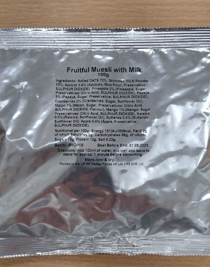 BRITISH ARMY MOD RATION PACKS MEALS MRE EMERGENCY FOOD SUPPLIES READY ...