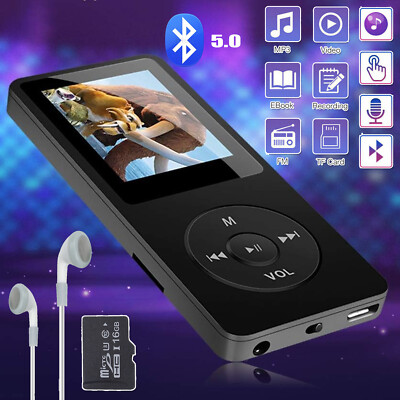 Premium MP3 Player Bluetooth 5.0 HiFi Verlustfreier Ton FM Radio Musik Player DE
