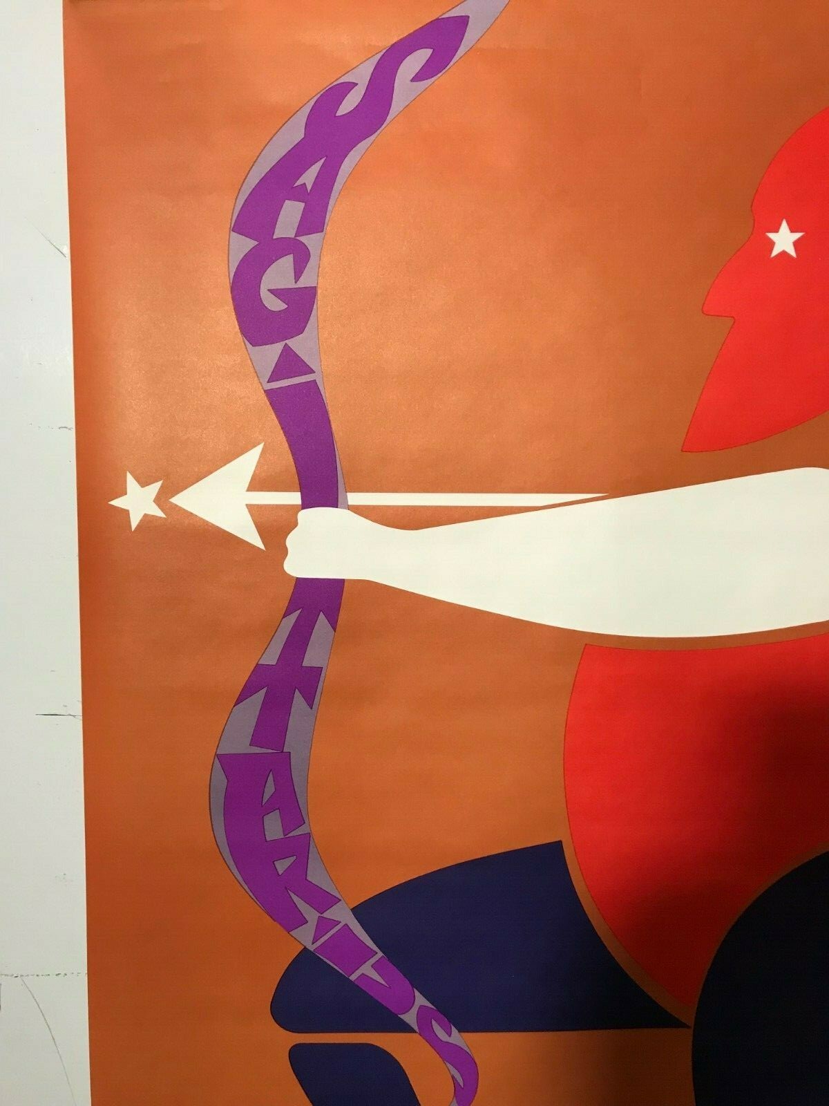 Sagittarius Vintage Zodiac Poster 24 1/2 x 35 1969 Astro Gerry & Joe