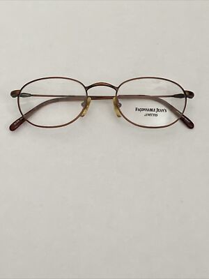 Polished Bronze Faconnable Metal Frame Handmade French Glasses FJ512 50-21-140