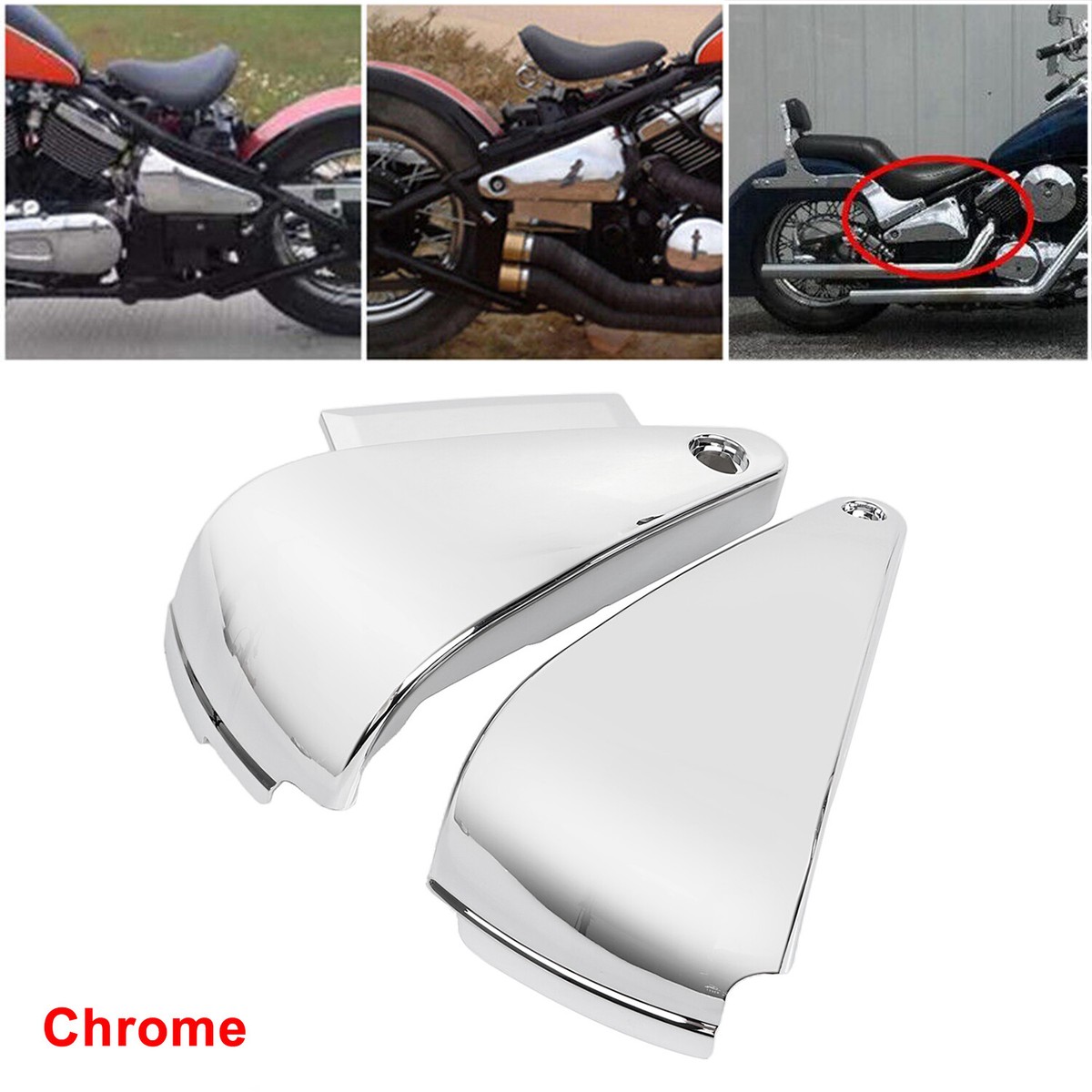 Motorcycle Chrome Battery Side Fairing Cover For Kawasaki Vulcan