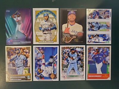 TEOSCAR HERNANDEZ - Lot of (8) DIFFERENT CARDS - Topps 2021-2023 BLUE JAYS