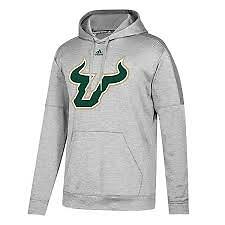 Толстовка Adidas NCAA South Florida Bulls с капюшоном Серый/зеленый  