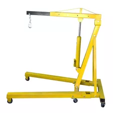 High Quality Engine Hoist DIY Work Shop Crane Garage Lift 2-Ton 4000lbs Yellow