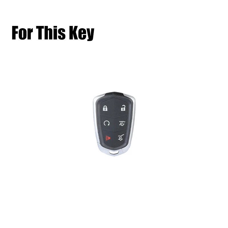 Zinc Alloy Leather Car Key Fob Case Cover For Cadillac ESV Escalade 2015-2019 - Image 2 of 4